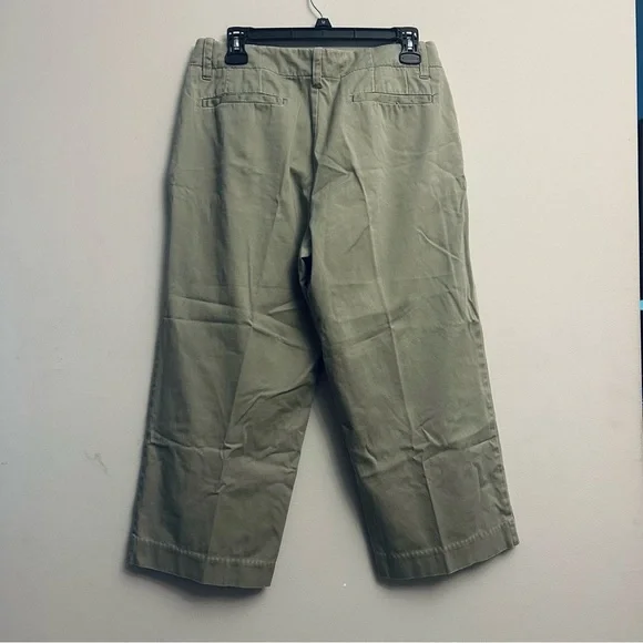 Caribbean Joe Wide Leg Pants Women Size 8 Green Sage - Picture 2 of 10